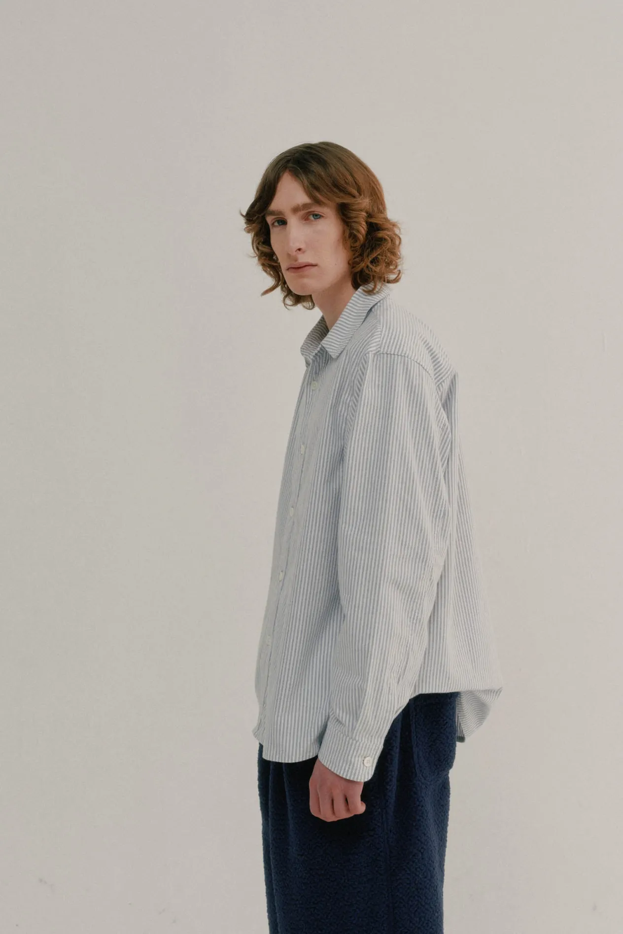 Howlin Afterthoughts Shirt - Brushed Oxford Blue Cheap