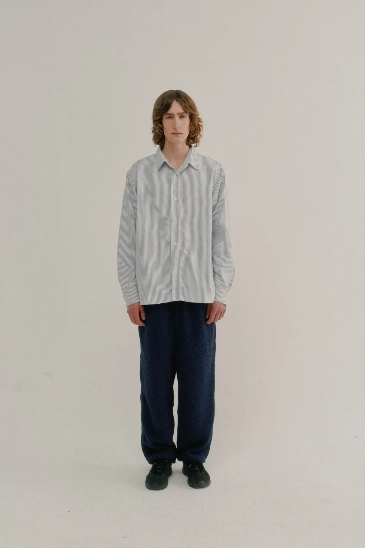 Howlin Afterthoughts Shirt - Brushed Oxford Blue Cheap
