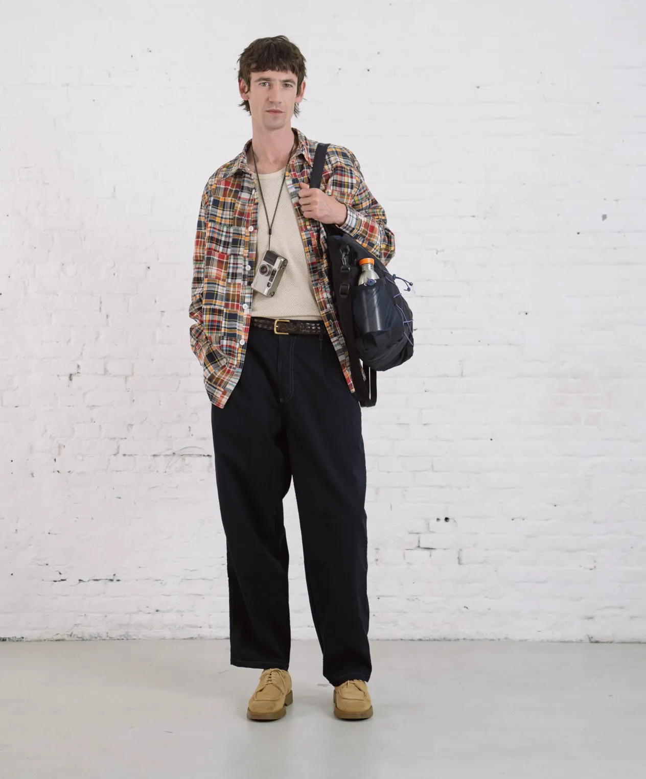 Howlin Afterthoughts Shirt - Multi Madras Patchwork Hot