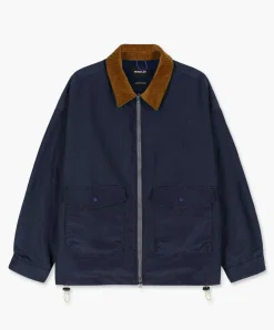 Howlin Boxy Swing Jacket - Cord Neck - Navy Flash Sale