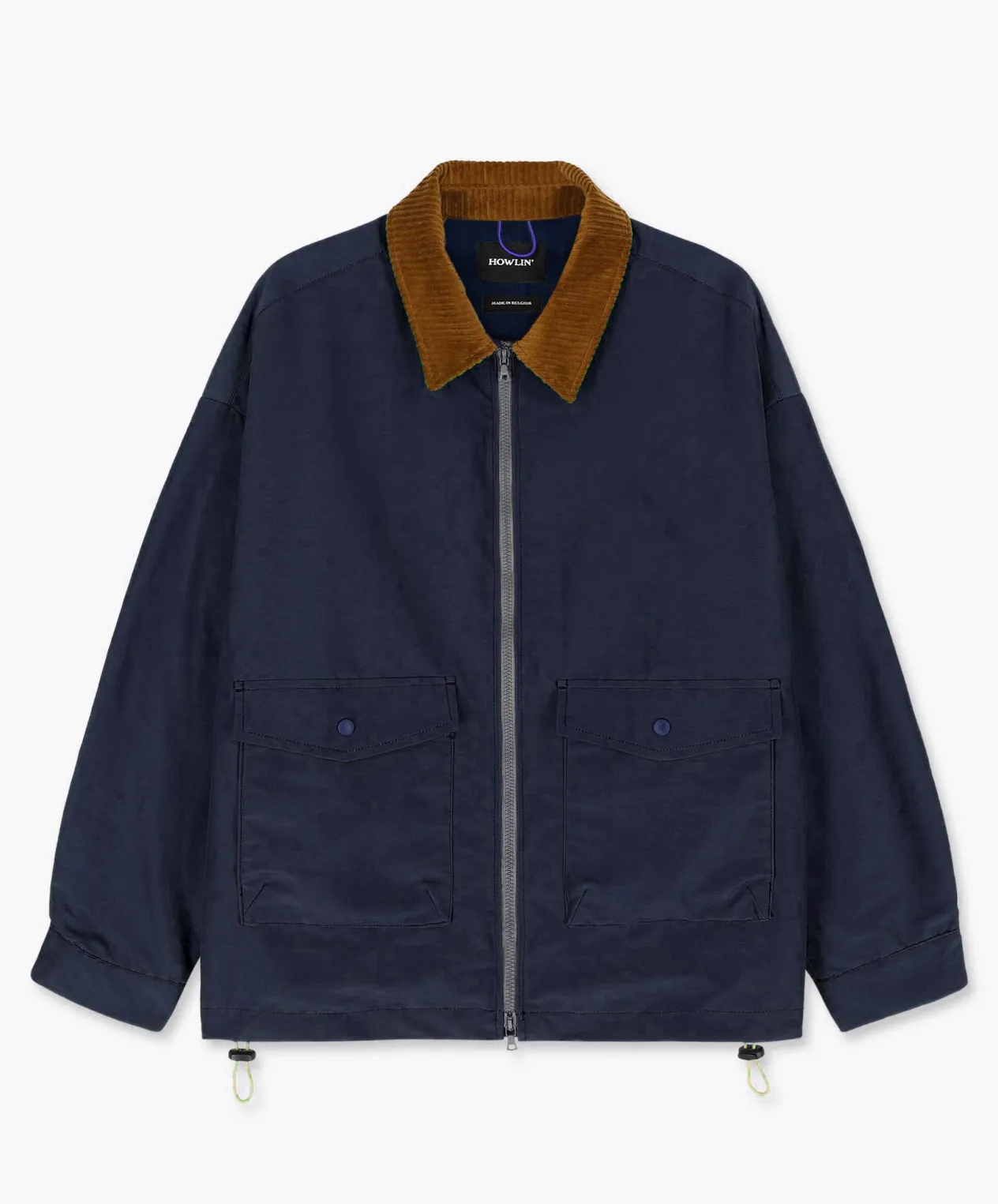Howlin Boxy Swing Jacket - Cord Neck - Navy Flash Sale