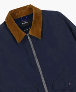 Howlin Boxy Swing Jacket - Cord Neck - Navy Flash Sale