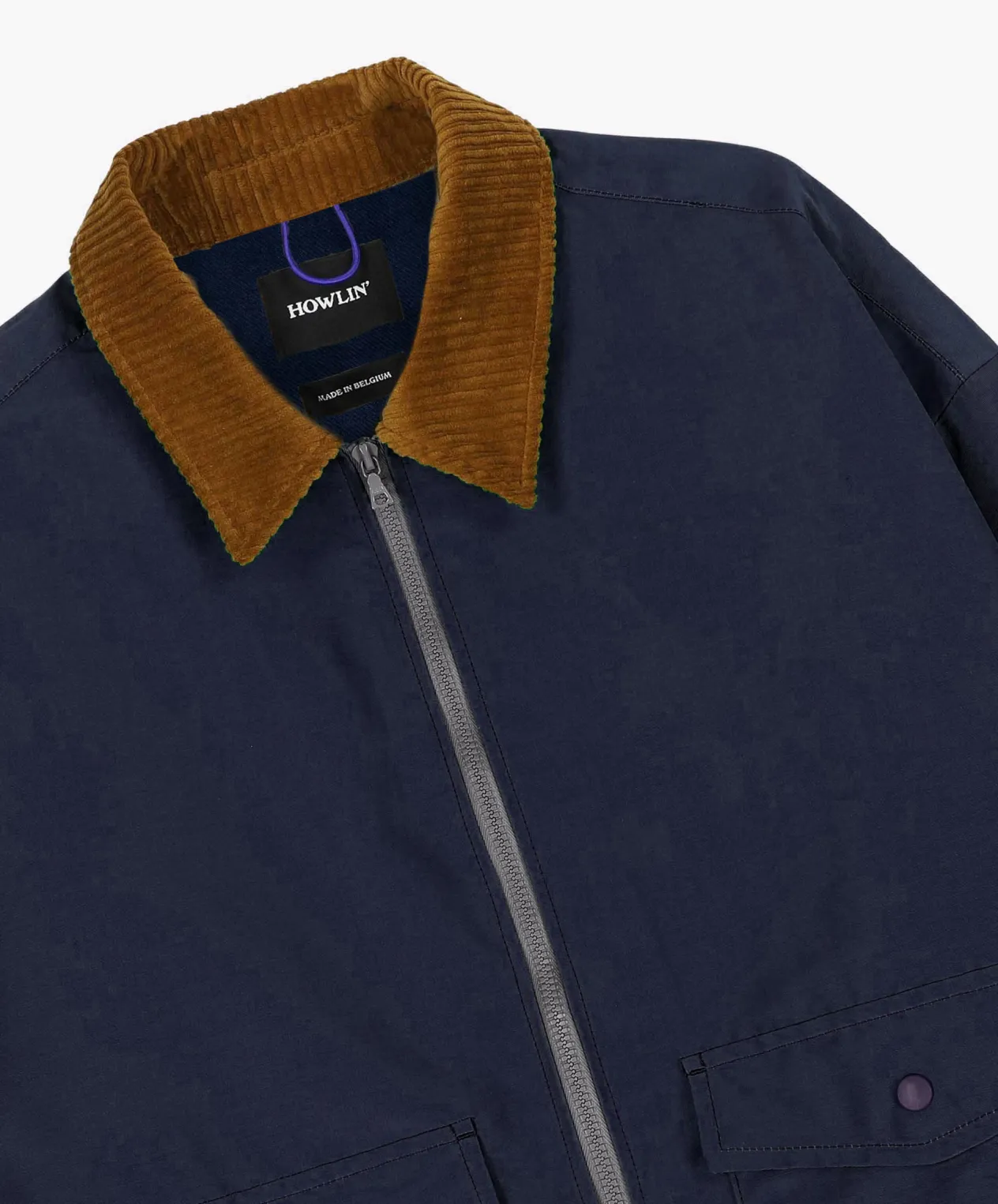 Howlin Boxy Swing Jacket - Cord Neck - Navy Flash Sale