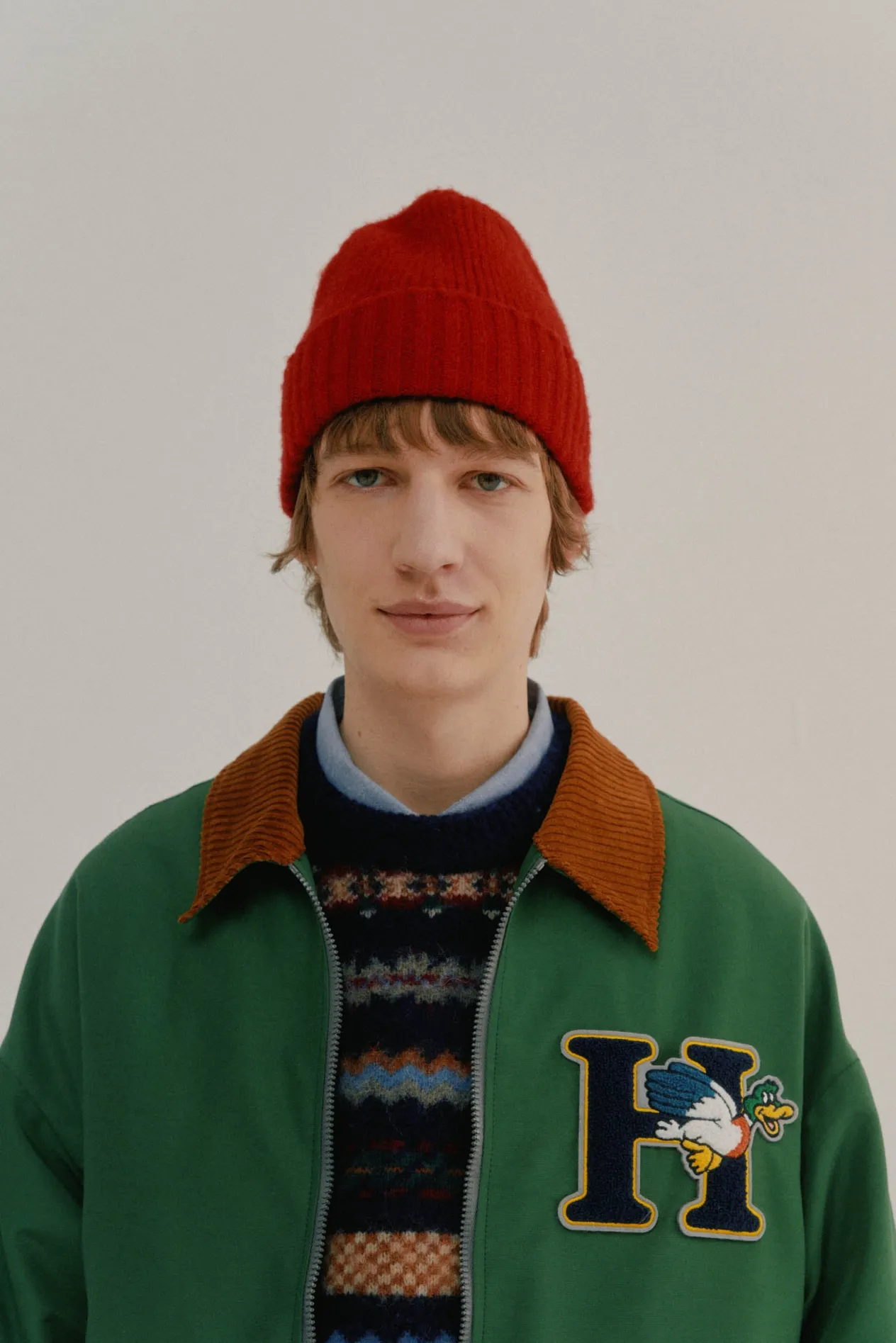 Howlin Boxy Swing Jacket - Cord Neck - ’ Duck Green Best Sale