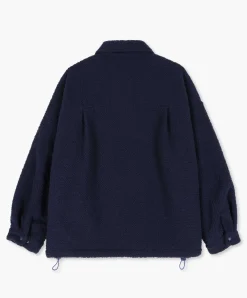 Howlin Boxy Swing Jacket - Recycled Shearling Navy Shop