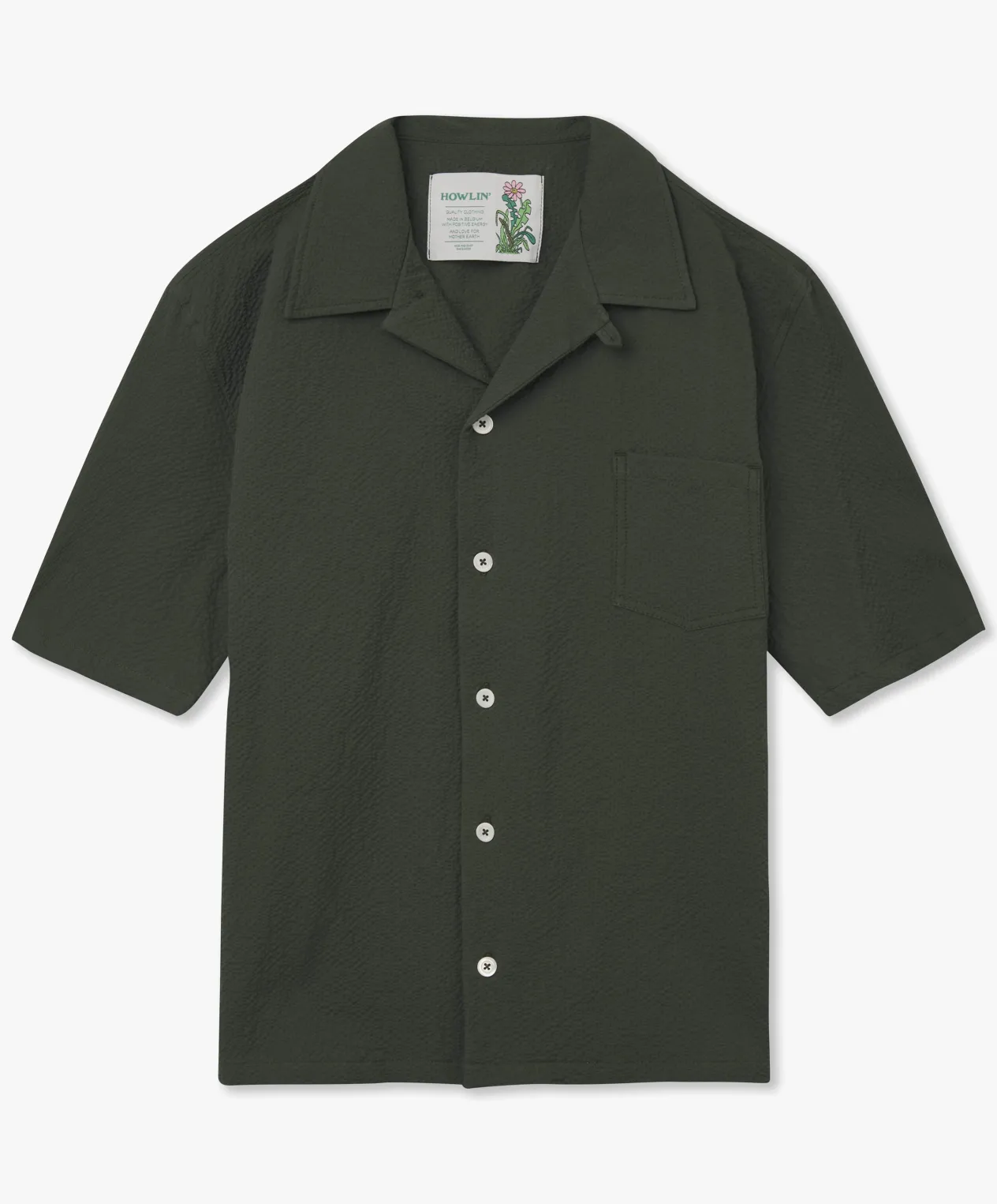 Howlin Cocktail Shirt - Greenish Seersucker New