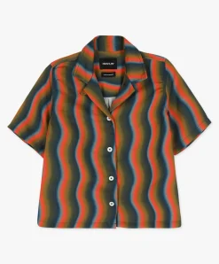 Howlin Cocktails For The Girls Please Shirt - Cognac Wave Hemp Print (Women) Cheap