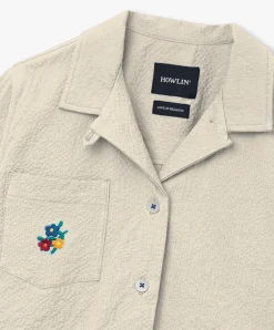 Howlin Cocktails For The Girls Shirt - Flowers - Ecru Seersucker (Women) Store