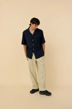 Howlin Cosmic Pants - Ecru Seersucker Outlet