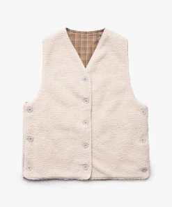 Howlin Cosmic Vest - Brushed Japanese Cotton Check Camel Fashion