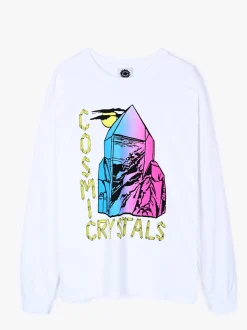 Good Morning Tapes Crystal Mountain LS Tee - White Flash Sale