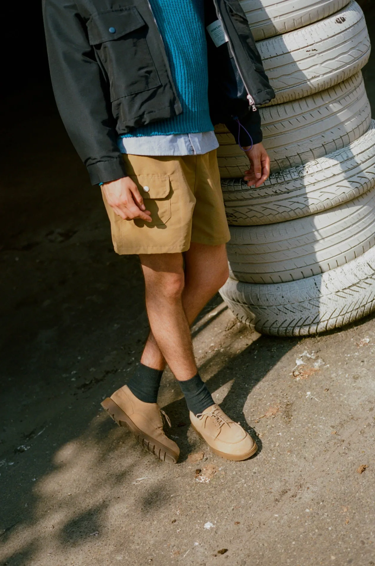 Howlin Doppler Effect Shorts - Khaki Water Repellent Nylon Outlet