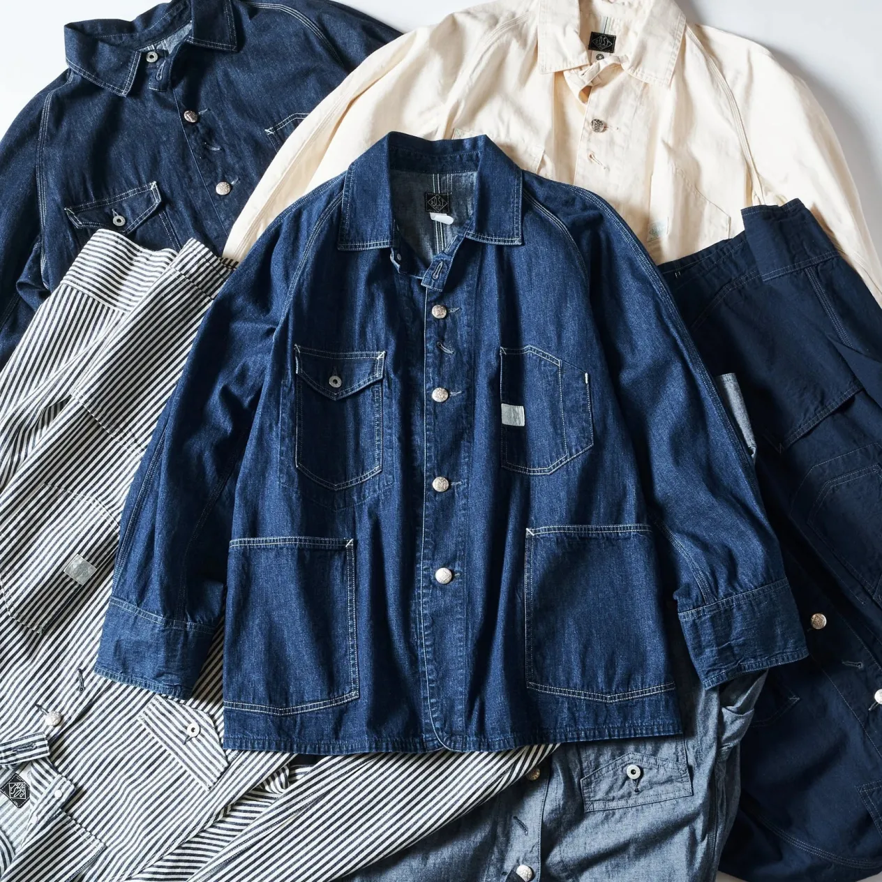 Post O'Alls Engineer's Jacket - Deep Washed Indigo Sale