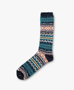 Anonymous Ism Fairisle Socks - Navy Best