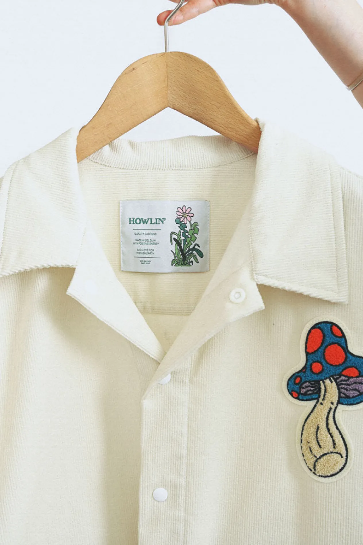 Howlin Future Days Shirt - Ecru Summer Corduroy Online