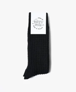 Howlin Fuzzy Waffle Socks - Black Shop