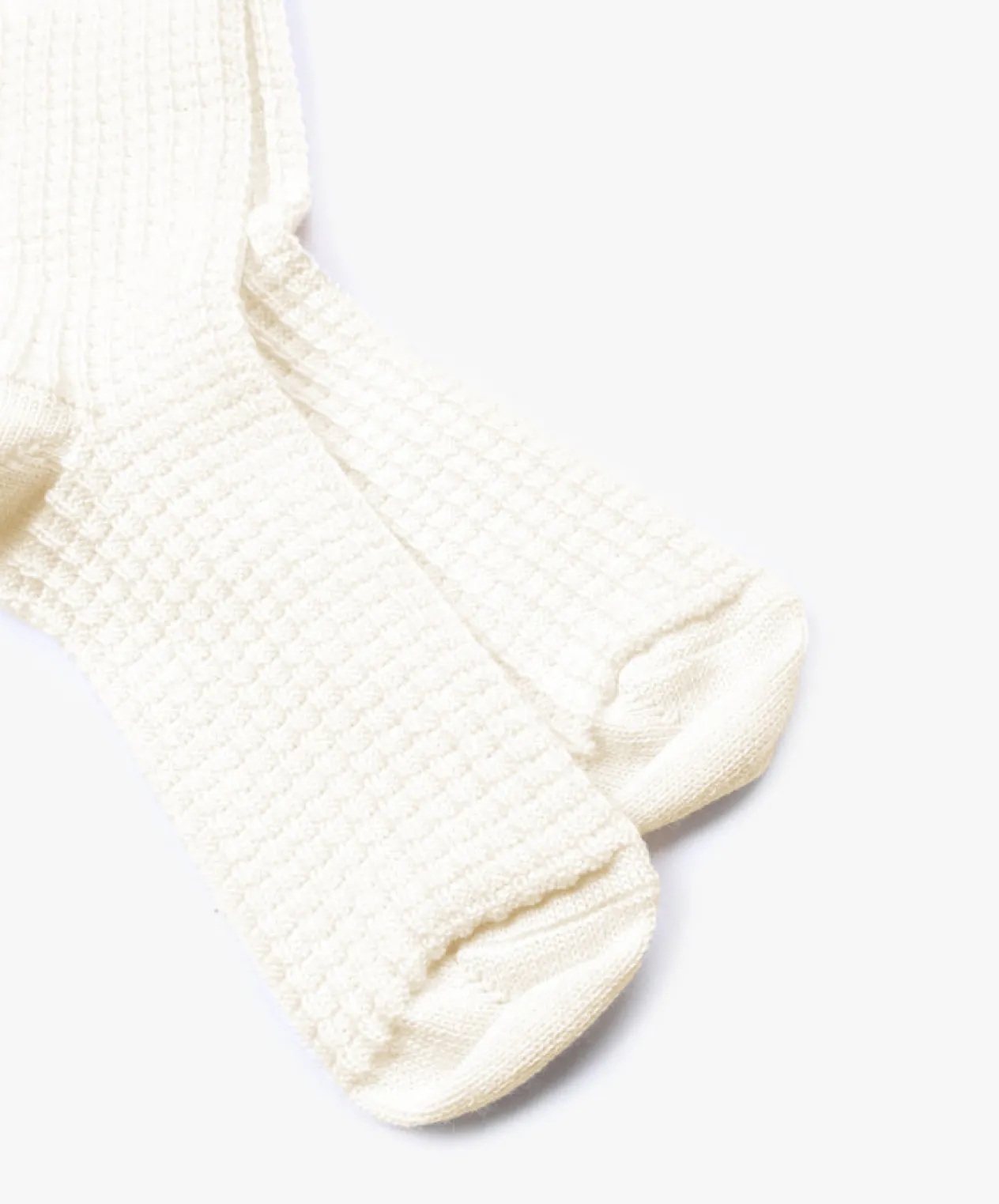 Howlin Fuzzy Waffle Socks - Ecru Best Sale