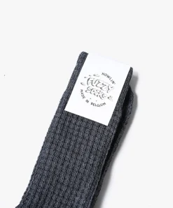Howlin Fuzzy Waffle Socks - Grey Online