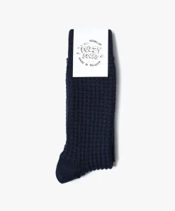 Howlin Fuzzy Waffle Socks - Navy New