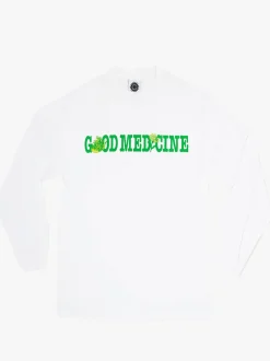 Good Morning Tapes Good Medicine LS Tee - White Clearance