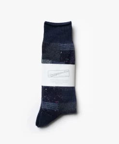 Anonymous Ism Patchwork Crew Socks - Navy Shop