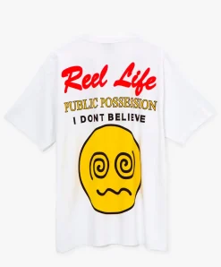 Public Possession Reel Life T-Shirt - White Best Sale