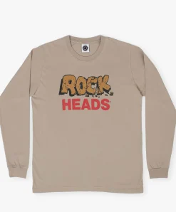 Good Morning Tapes Rock Heads LS Tee - Sand Online