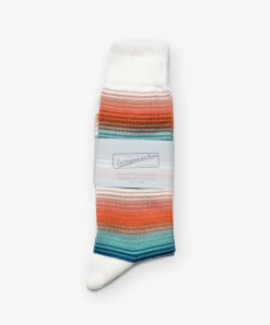Anonymous Ism Sarape Stripes Crew Socks - White Sale