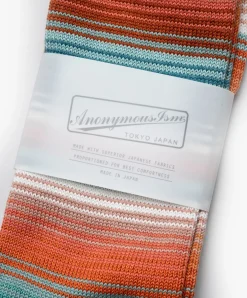 Anonymous Ism Sarape Stripes Crew Socks - White Sale