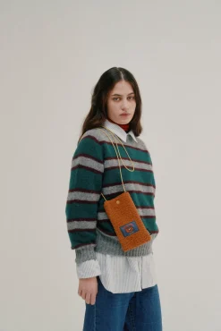 Howlin Shaggy Bear Pouch - Recycled Shearling Cognac Clearance