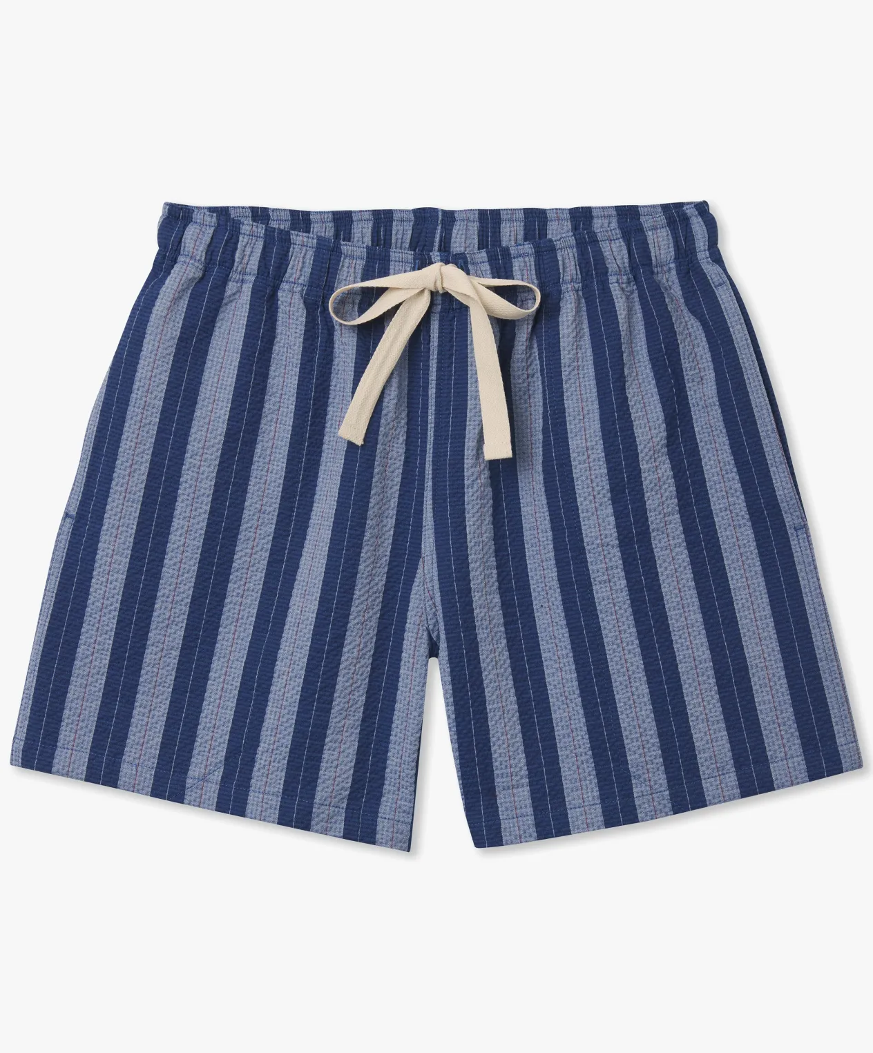 Howlin Smiling Shorts - Blue Stripes Seersucker New