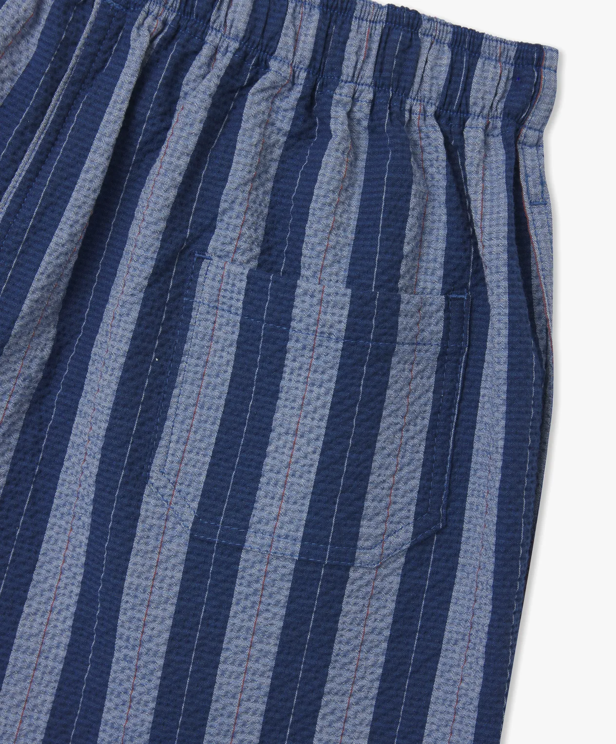 Howlin Smiling Shorts - Blue Stripes Seersucker New