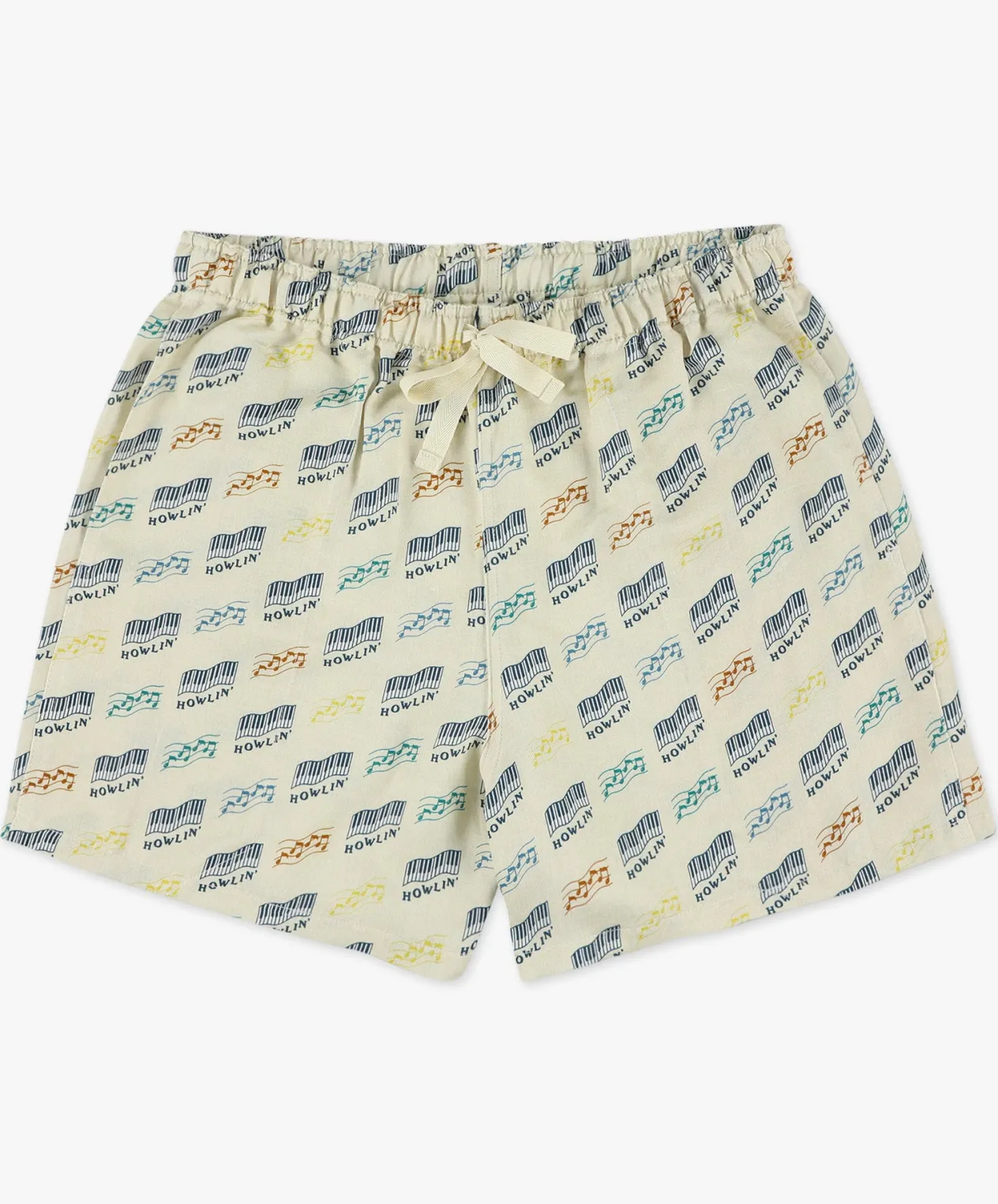 Howlin Smiling Shorts - Sand ' Piano Hemp Print Shop