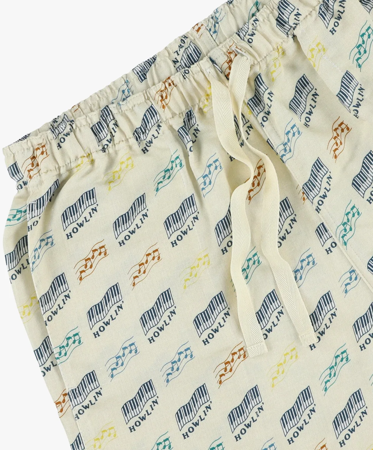 Howlin Smiling Shorts - Sand ' Piano Hemp Print Shop