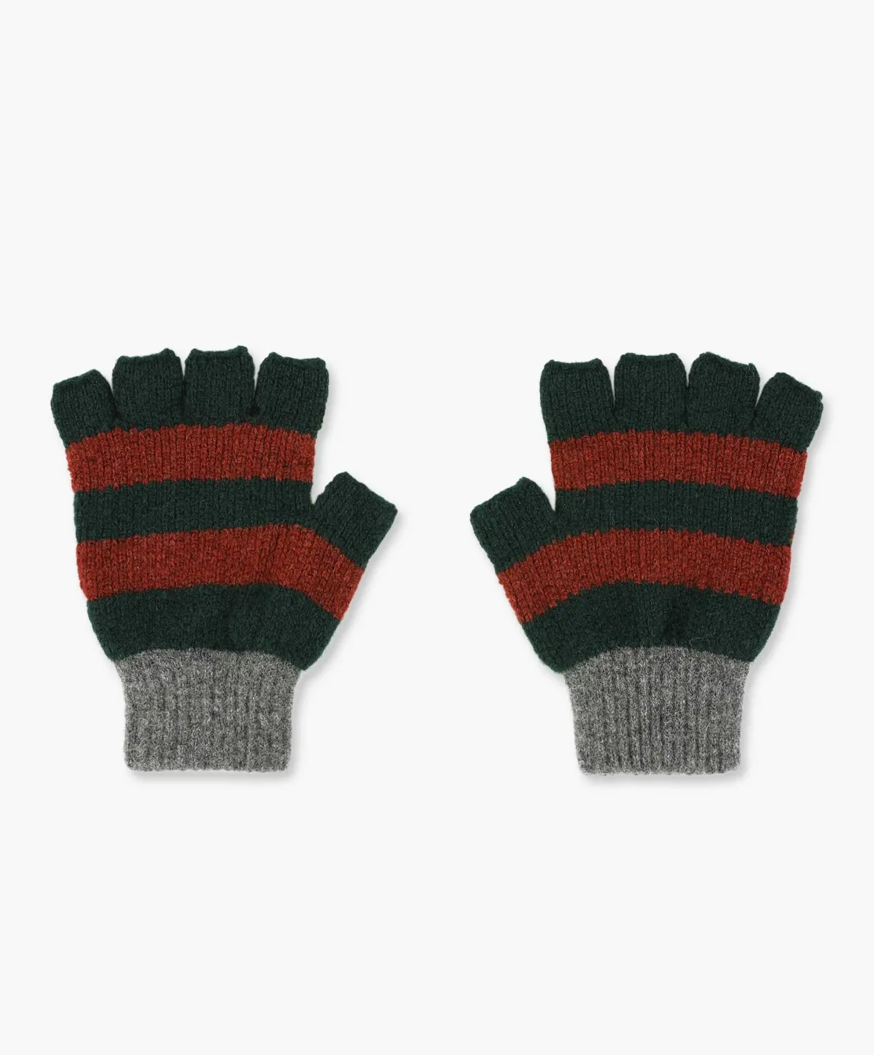 Howlin Striped No Fingers Gloves - Forest New