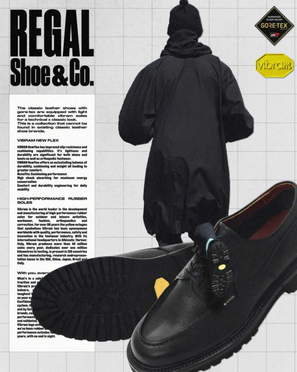 REGAL SHOE & CO U-Tip GTX - Black Embossed Discount