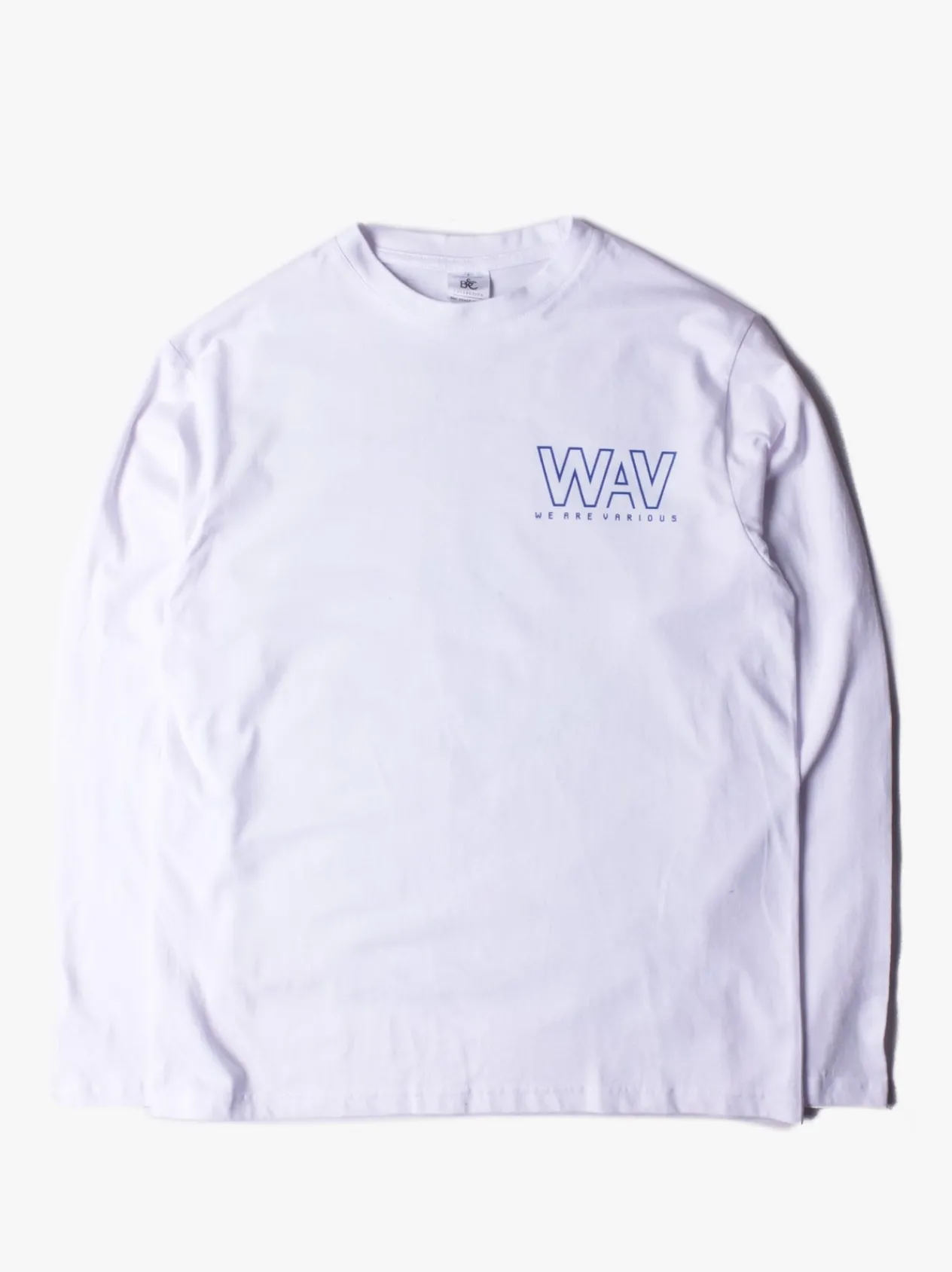 We Are Various WAV Logo T-shirt LS - White ** Limited Edition Best Sale